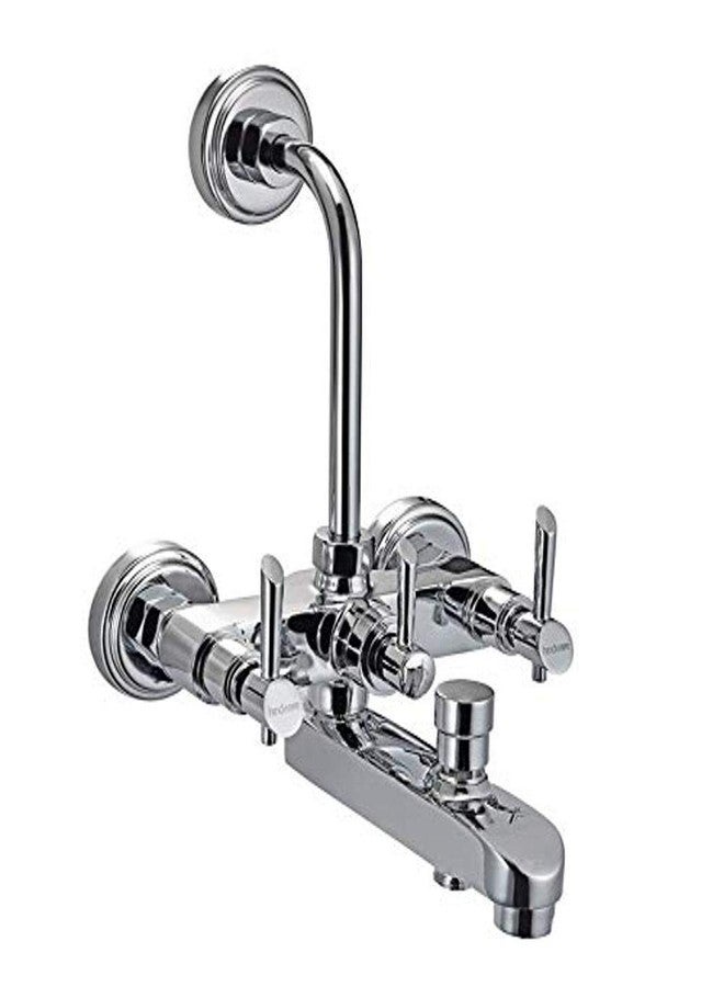 خلاط حائط هندوير F110019CP إيماكولا خلاط حائط 3 في 1 مزود بتركيب دش علوي مع أنبوب منحني بطول 115 مم وشفة (كروم)